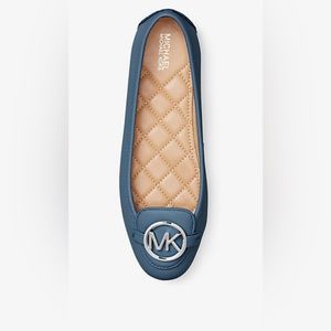 6.5 Blue MICHAEL KORS Leather Ballet Flats